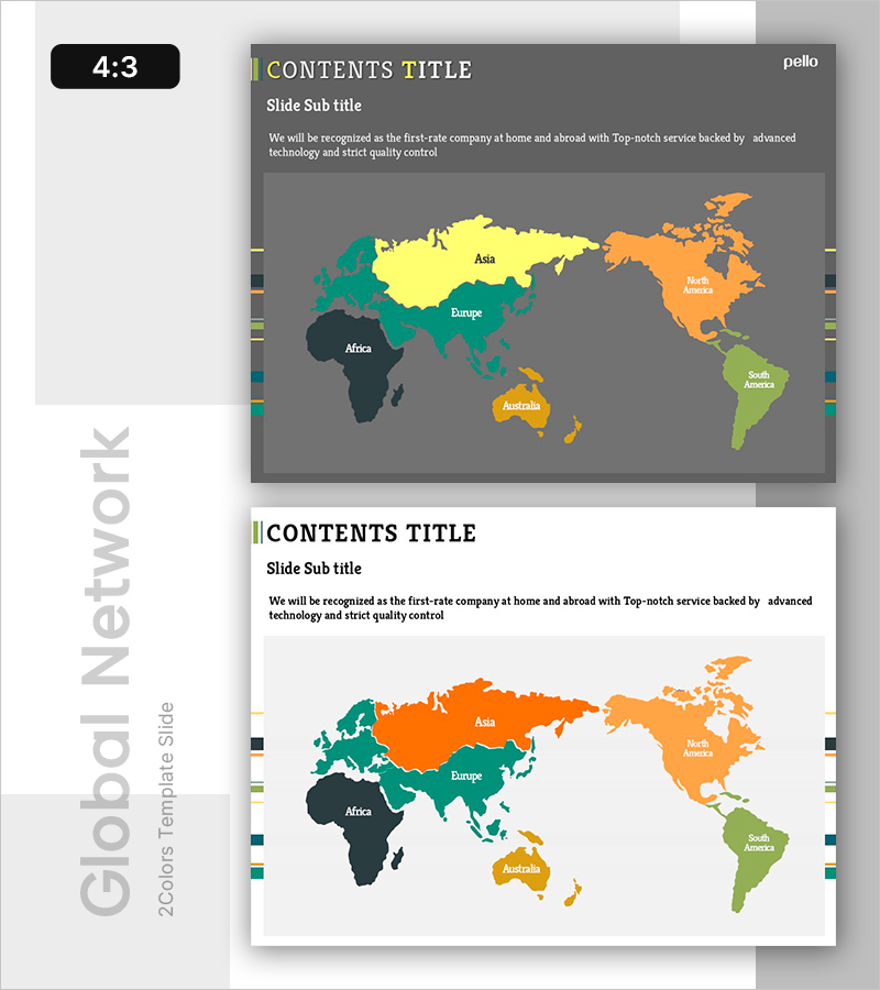 컬러풀 글로벌 맵 – 글로벌 비즈니스 비전 한눈에