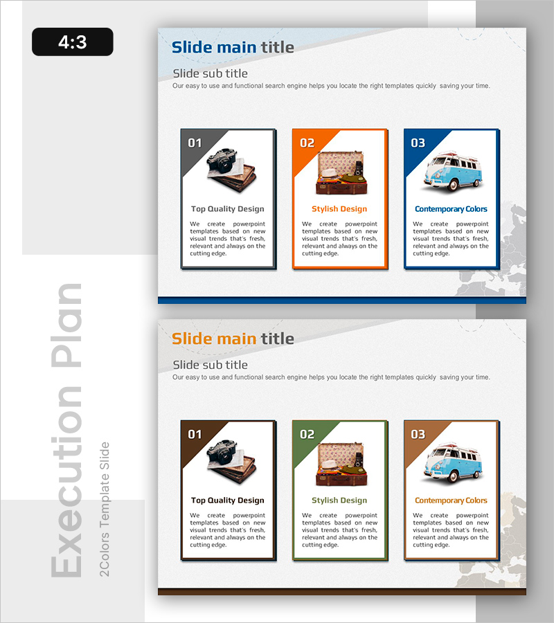 여행 준비물과 수행 계획 슬라이드 – 클러스터 다이어그램