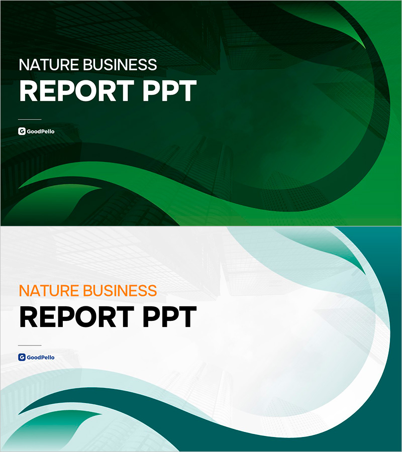 자연 비즈니스 사업 보고서 템플릿 표지