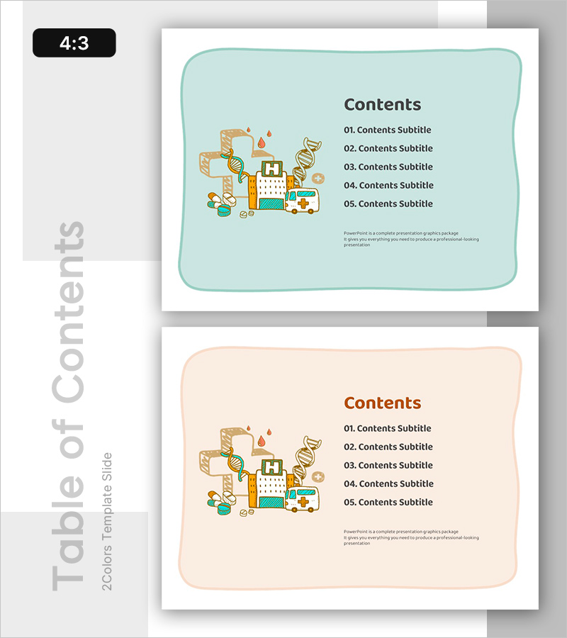 메디컬 일러스트 템플릿 목차