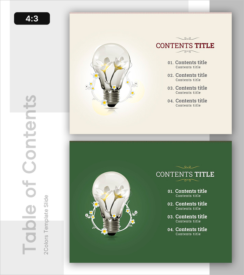 아이디어가 꽃처럼 피어나는 PPT 목차