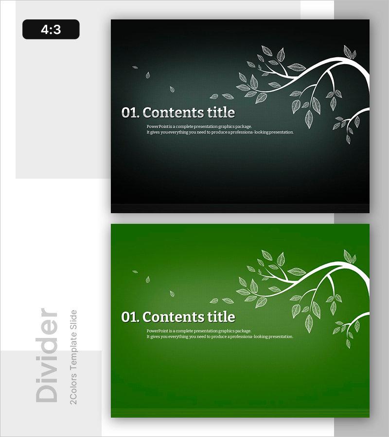 트리 일러스트 템플릿 간지 Section Divider – Growth & Connection