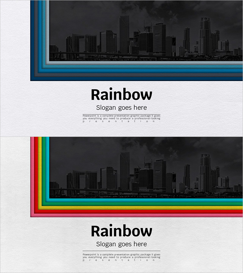 레인보우 템플릿 표지 – 다채로운 디자인과 신뢰감