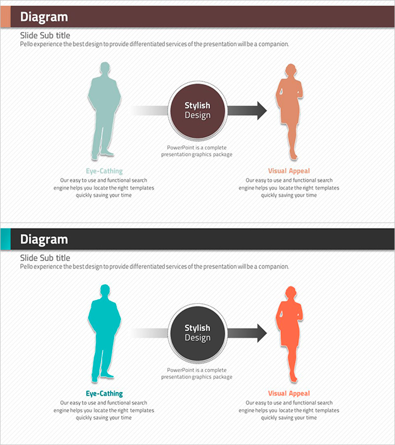 마름모 템플릿으로 시장 및 경쟁사 분석 시각화 – 고객 중심 전략