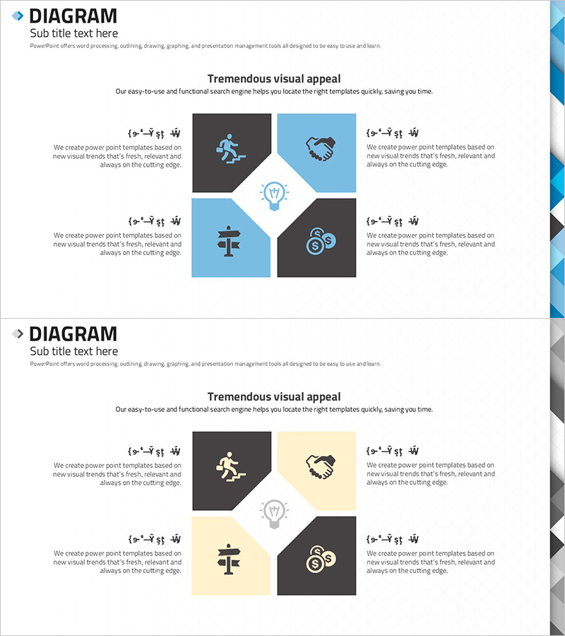 추상패턴을 사용한 혁신 기술 설명 슬라이드