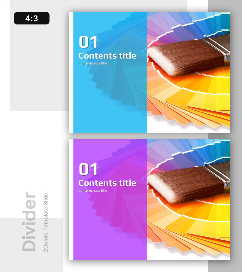 컬러 드로잉 미술 템플릿 간지 – 예술적 감성을 담은 슬라이드