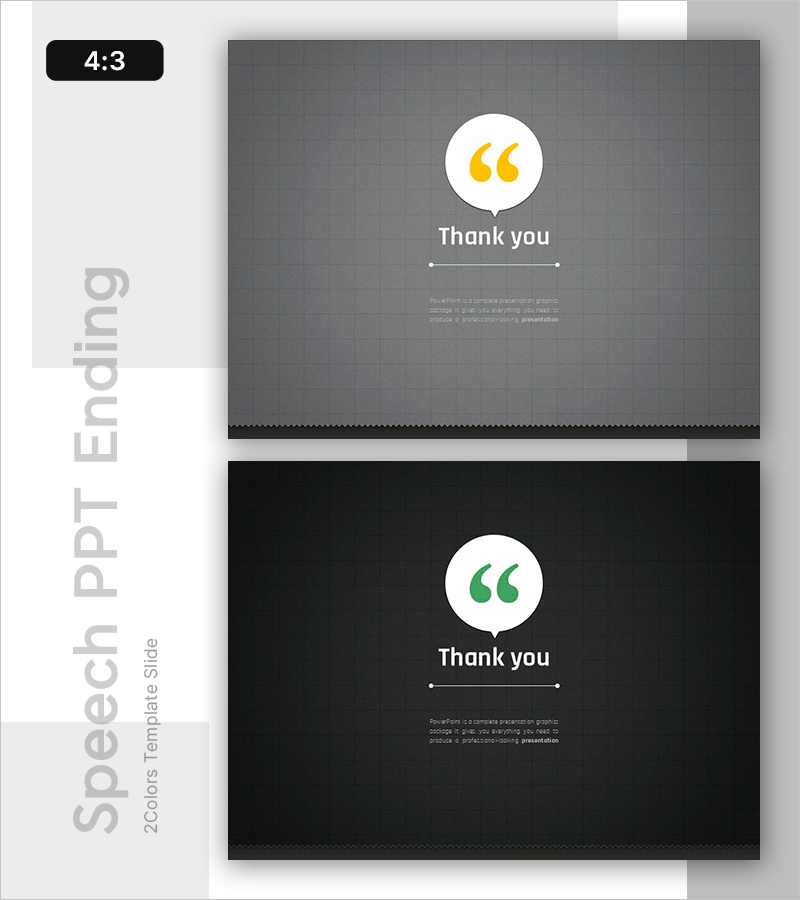 감사 인사를 담은 엔딩 표지 슬라이드 – 클리어하고 세련된 마무리