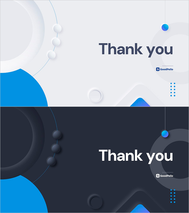 글래스모피즘 디자인 엔딩 슬라이드 – 프레젠테이션의 마침표