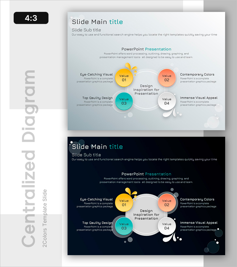 꽃피는 아이디어 – 사업 비전과 전략을 담은 다이어그램 프레젠테이션