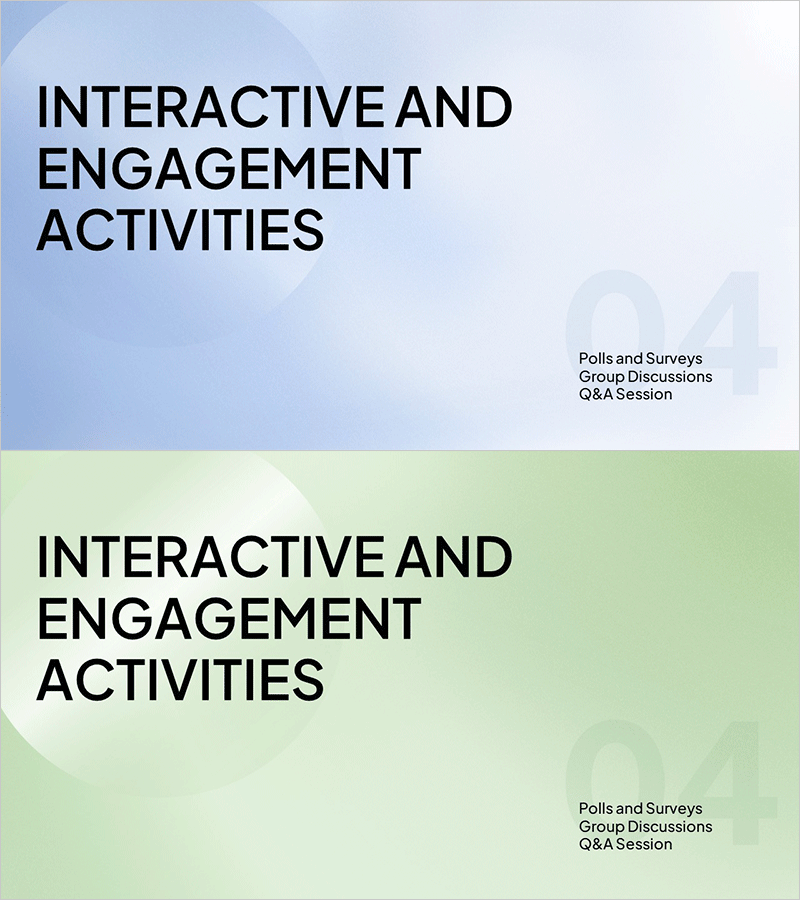 교육 세미나 파스텔 그라데이션 템플릿 간지 - 참여와 소통 강화