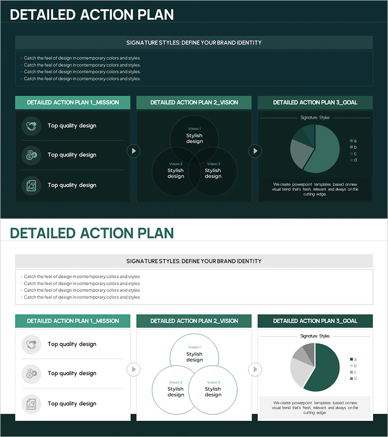 실행계획 세부 설정 다이어그램 – 사업 추진 전략을 시각화