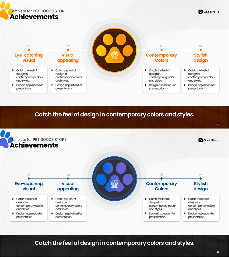 펫스토어 성장 성과를 시각화한 슬라이드