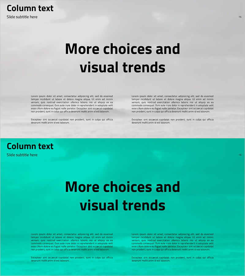 트라이앵글 패턴으로 시각화한 회사 개요 템플릿