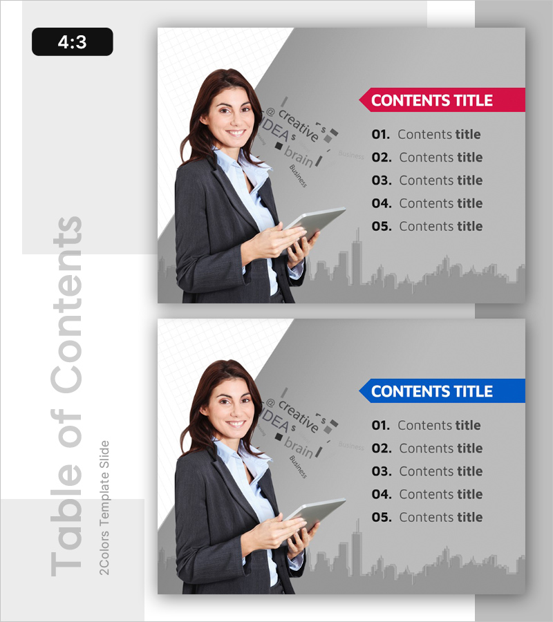Meeting PPT Table of Contents Slide – Professional and Clean Design