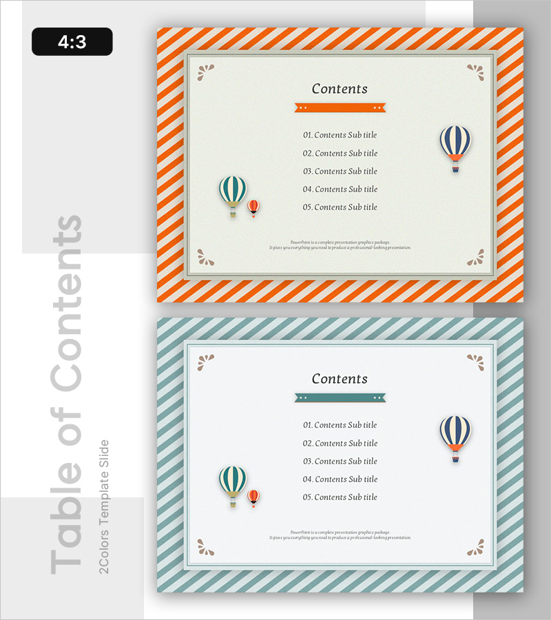 즐거운 열기구 PPT 목차