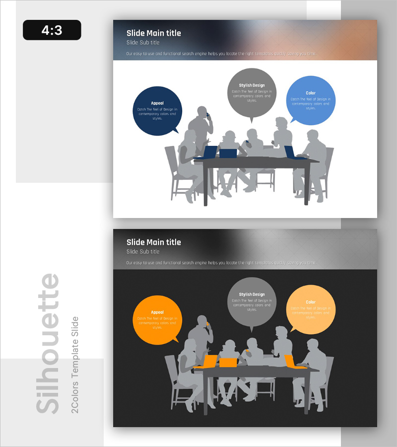 회의 피드백 내용을 시각화한 텍스트 박스 슬라이드