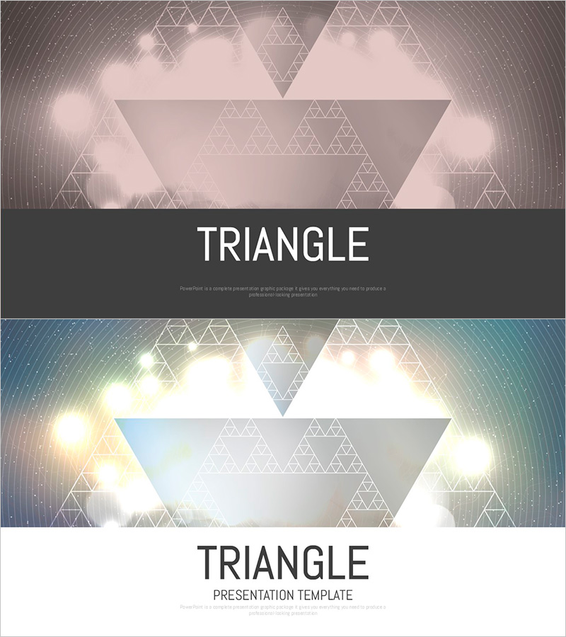 삼각패턴 프레젠테이션 템플릿 표지 – 군더더기 없는 디자인
