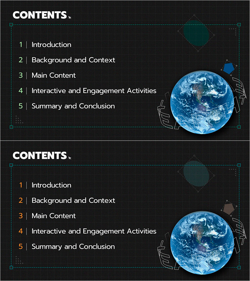 지구과학 세미나 콘텐츠 슬라이드 – 체계적 구성을 통한 효과적 발표