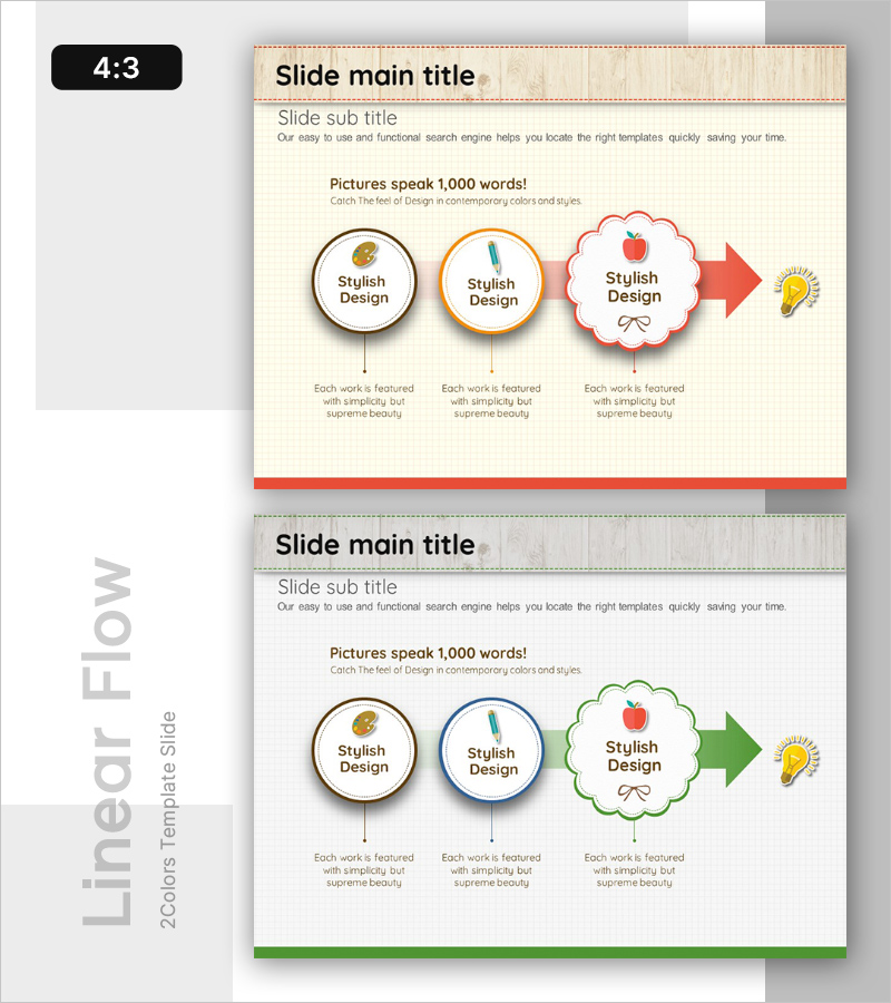 사업 추진 방향을 위한 목표 달성 전략 슬라이드 템플릿