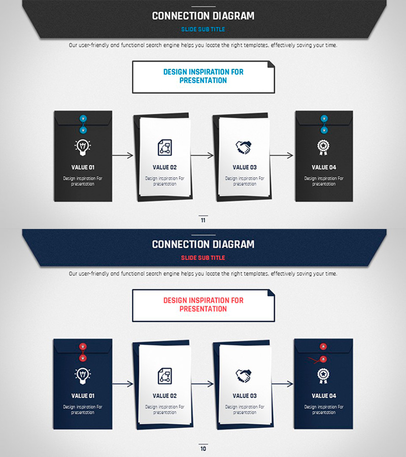 비즈니스 플랜 템플릿 연결 다이어그램