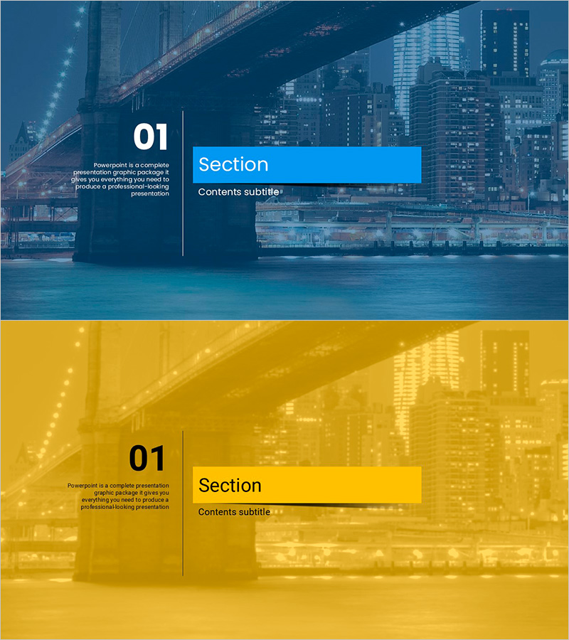 간지 스타일 터치 슬라이드 템플릿 - 섹션 구분