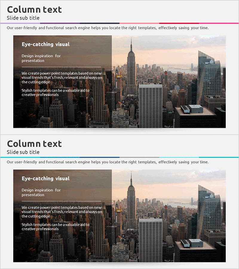 삼각형 패턴의 확률 컬럼 차트 프레젠테이션