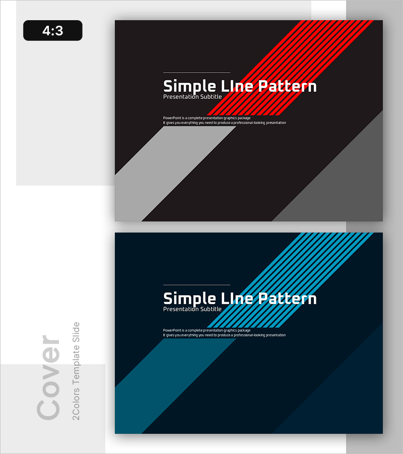 심플한 라인 패턴 PPT 표지