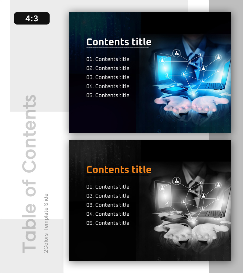 세계화 컨셉 PPT 템플릿 목차 – 연결과 공유