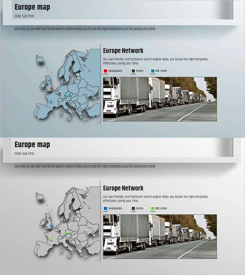 Square Frame Template for European Market Analysis