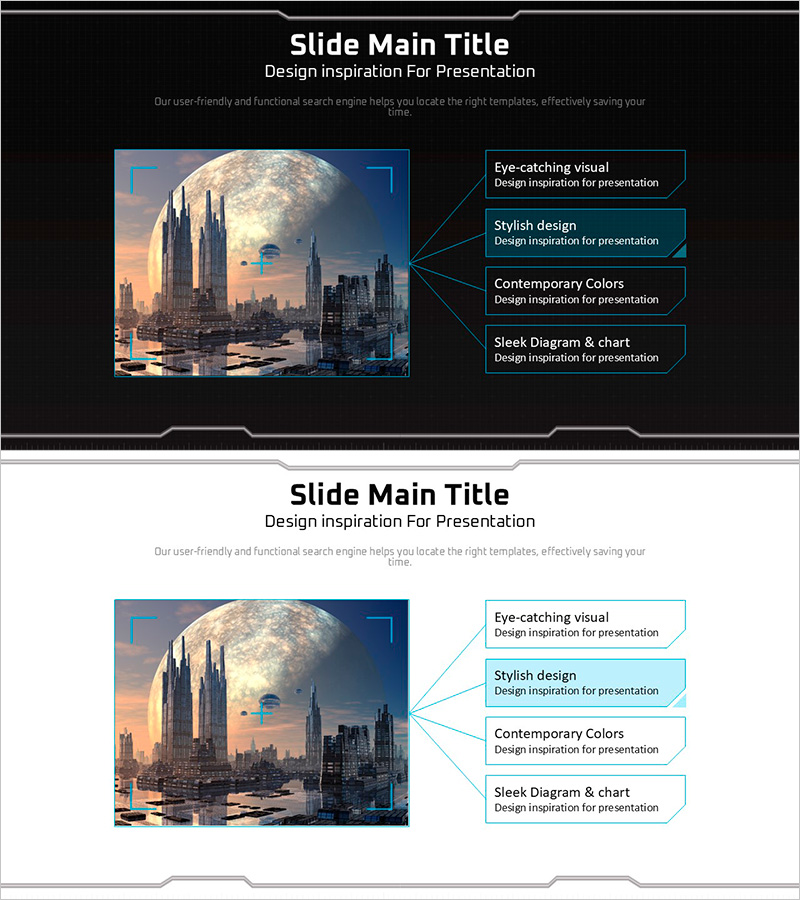 기하학적 다이어그램으로 마케팅 전략 시각화