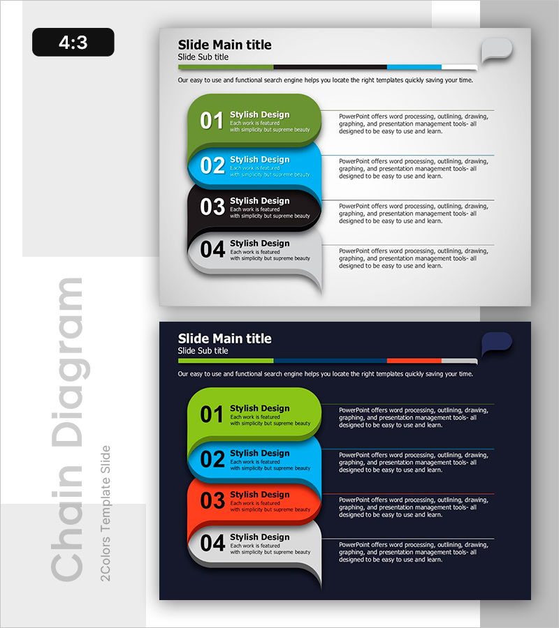 단계적으로 흐르는 말풍선 슬라이드 – 사업 추진 전략과 운영 계획