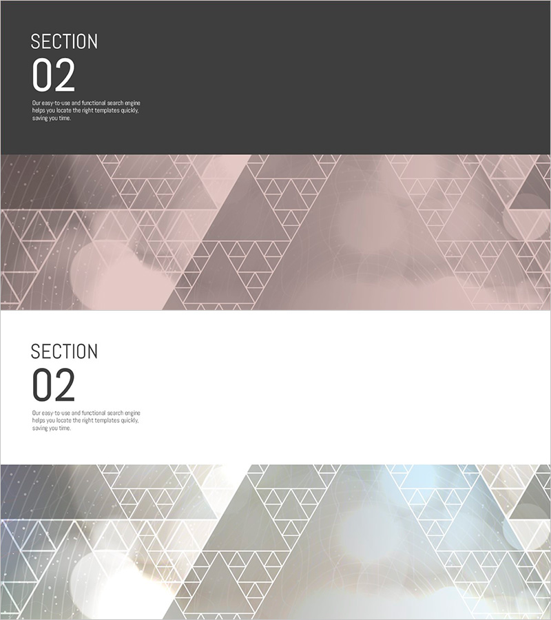 삼각패턴 템플릿 간지2 – 현대적이고 세련된 슬라이드