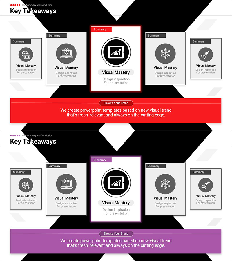 X패턴으로 완성한 인사이트 요약 슬라이드
