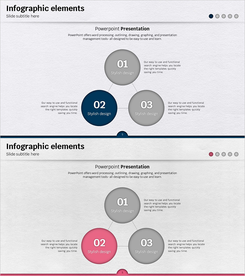 레인보우 템플릿 인포그래픽 요소 – 사업 소개 슬라이드