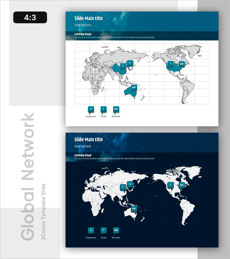 전세계 위치 표시를 위한 지도 템플릿 – 효과적인 시각화