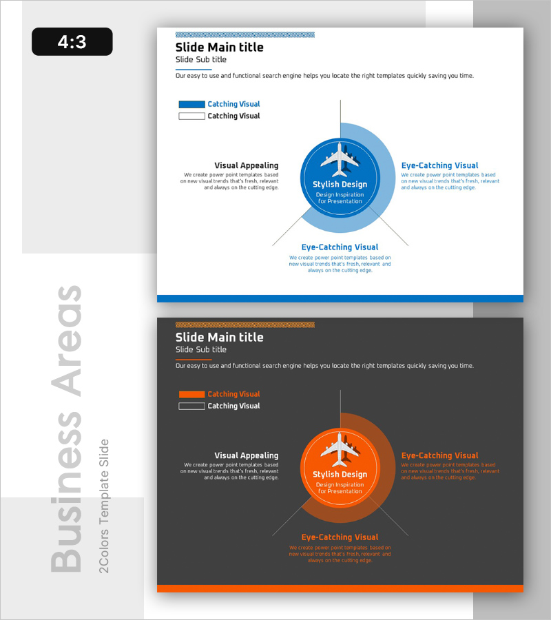 사업 영역 확장 전략을 시각화한 다이어그램 슬라이드
