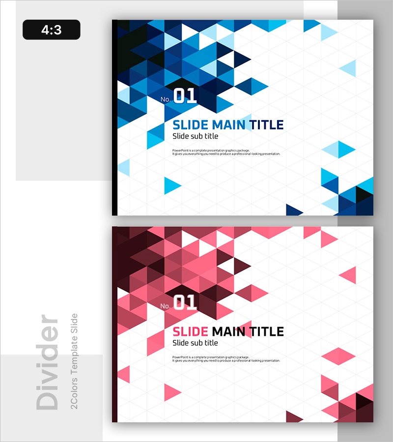 다이나믹 삼각패턴 간지 – 프레젠테이션을 위한 인상적인 슬라이드