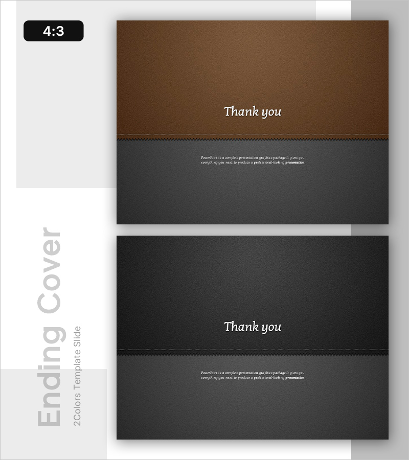 가죽 PPT 엔딩 표지