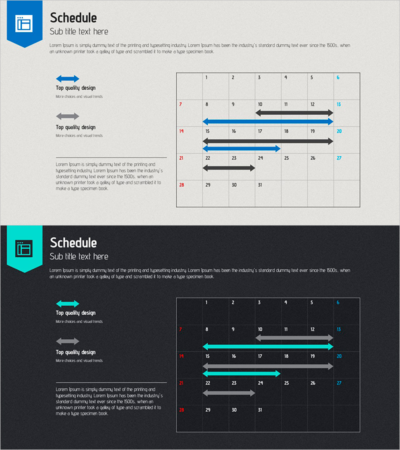 운영계획 수립을 위한 온라인 템플릿 일정표