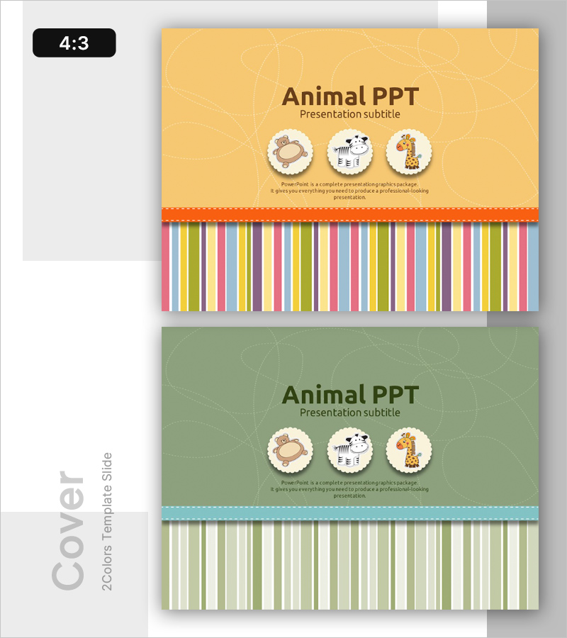 즐거운 동물 학습 템플릿 표지
