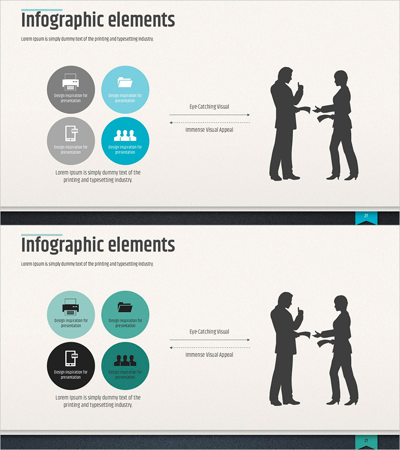 모던 비즈니스 템플릿 인포그래픽 요소 – 마케팅 전략 강조