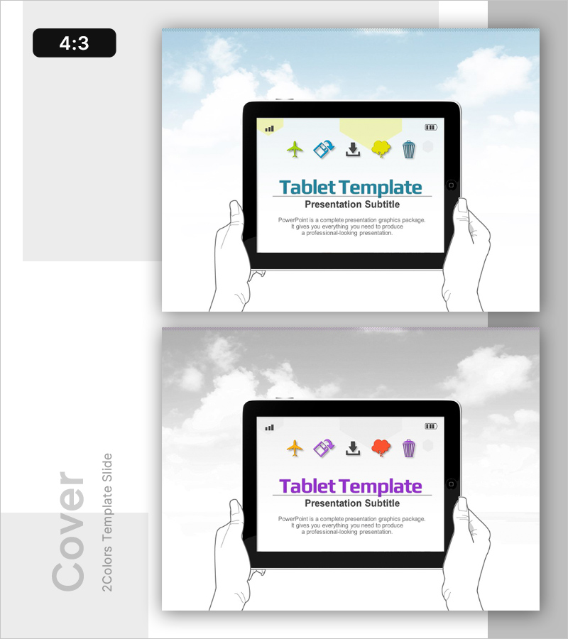 타블렛 일러스트 템플릿 표지 - 창의성과 전문성을 담은 프레젠테이션