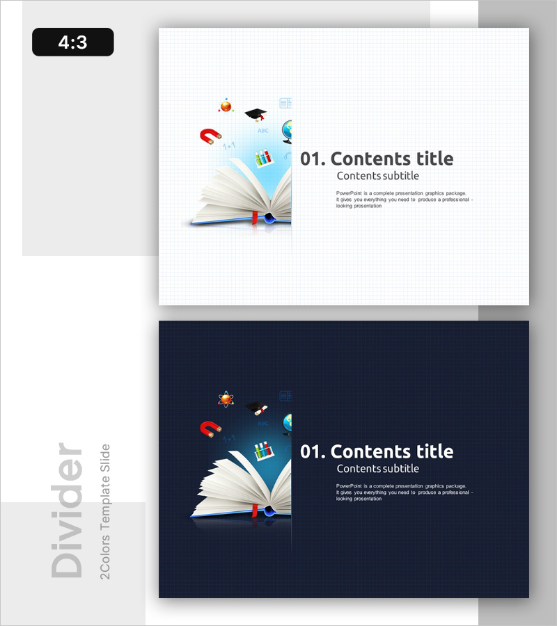 학습을 위한 템플릿 간지 – 교육 중심 슬라이드