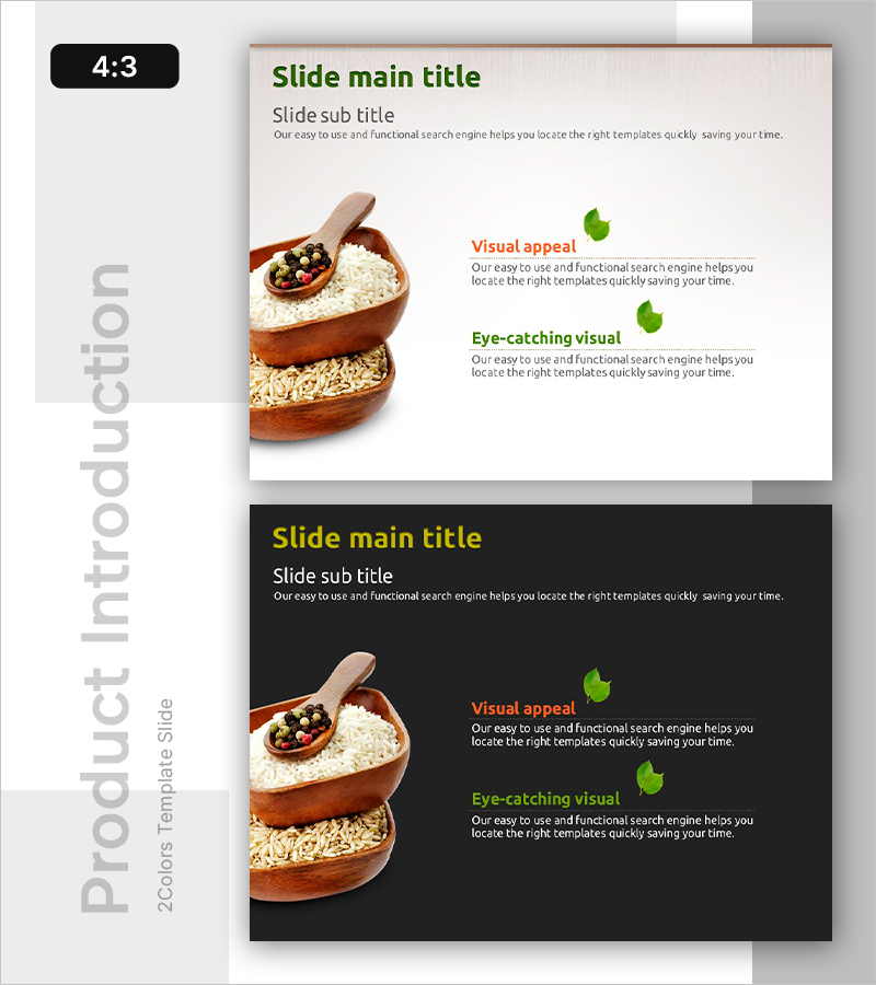 건강한 재료의 특징 – 제품 소개 슬라이드