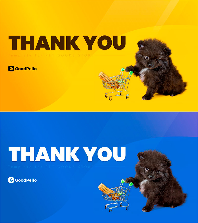 펫 샵 템플릿 엔딩 – 감사의 메시지