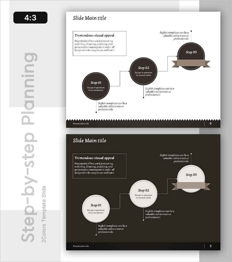 단계별 추진 방안을 제시하는 북마크 PPT