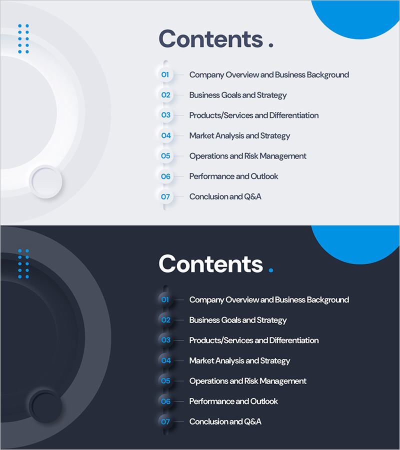 글래스모피즘 템플릿 목차 – 명확하고 감각적인 구성