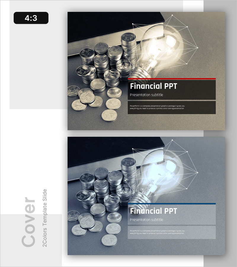 금융 비즈니스 보고 템플릿 표지