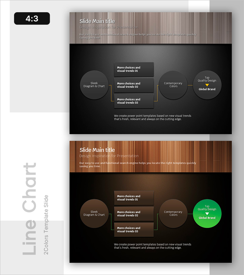 다이어그램과 차트를 활용한 세련된 PPT 슬라이드