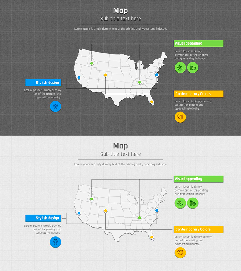 모눈종이 템플릿 지도 – 목표 시장 전략 시각화